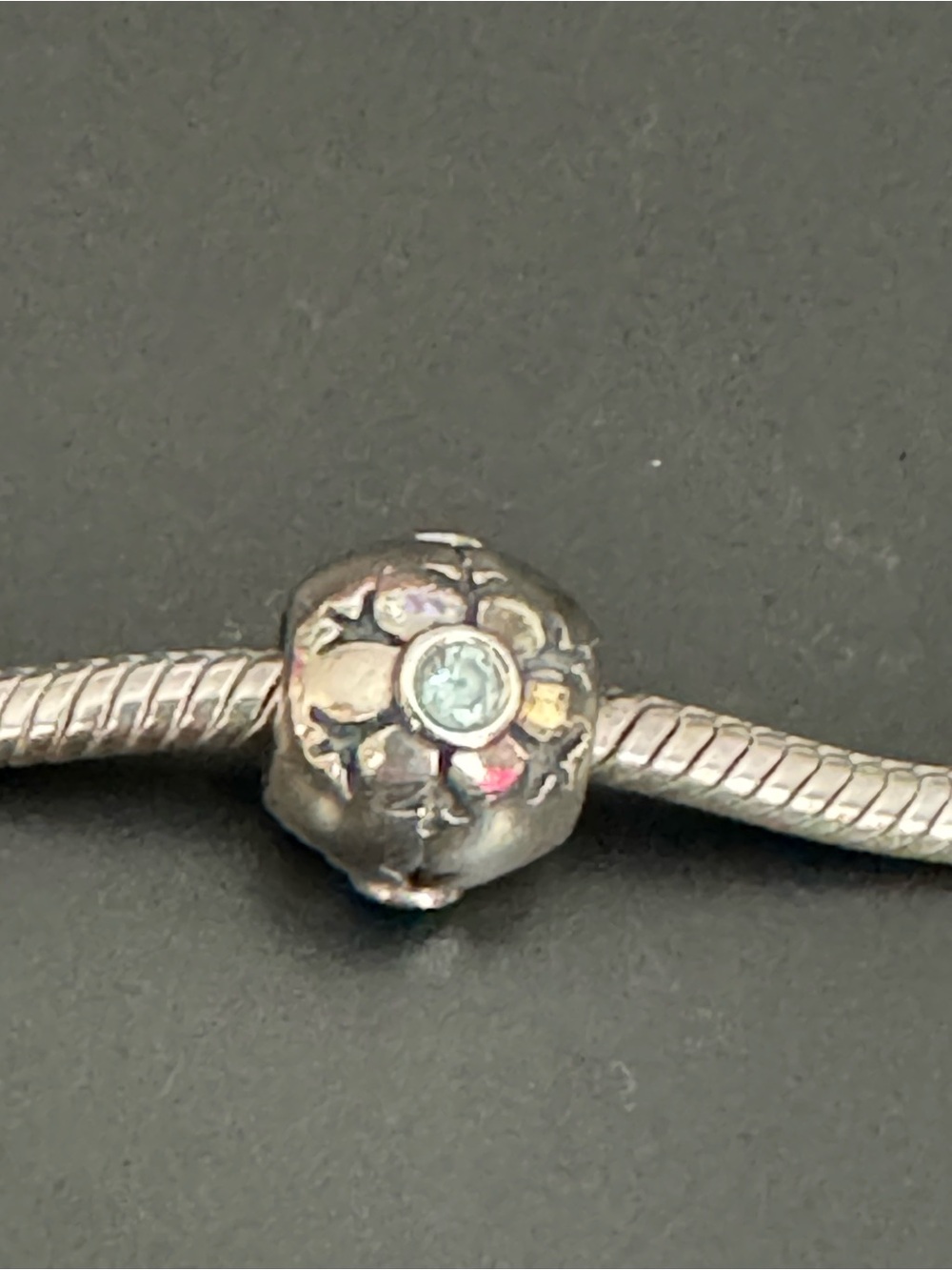 Pandora Retired 925 Sterling Silver “Snowflake” Bead Charm